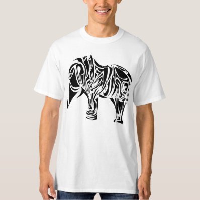 Beautiful Tribal Elephant Tattoo Design Tee Shirt