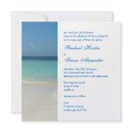 Beautiful Tropical Beach Wedding Invitiation invitation