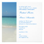 Beautiful Tropical Beach Wedding Invitiation Custom Announcement