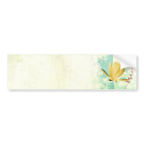 beautiful tropical exotic lily on washed pastels bumper sticker