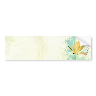 beautiful tropical exotic lily on washed pastels bumper sticker by secret_corner