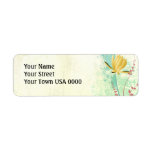 beautiful tropical exotic lily on washed pastels return address labels