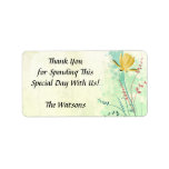 beautiful tropical exotic lily on washed pastels personalized address label
