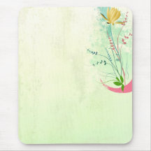 beautiful tropical exotic lily on washed pastels mouse pad