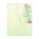 beautiful tropical exotic lily on washed pastels postcards