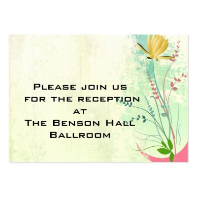 beautiful tropical exotic lily on washed  wedding business cards by secret_corner