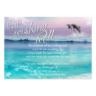 BEAUTIFUL TROPICAL OCEAN SUNRISE Wishing Well Large Business Cards (Pack Of 100)