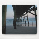 Beautiful "Under the Pier" Beach Scene mousepads