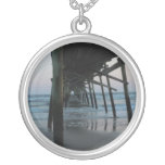 Beautiful "Under the Pier" Beach Scene Personalized Necklace
