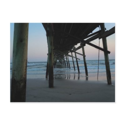 Beautiful "Under the Pier" Beach Scene Postcards by willowdewisp