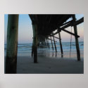 Beautiful "Under the Pier" Beach Scene posters