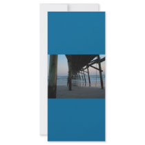 Beautiful "Under the Pier" Beach Scene Rack Card Template