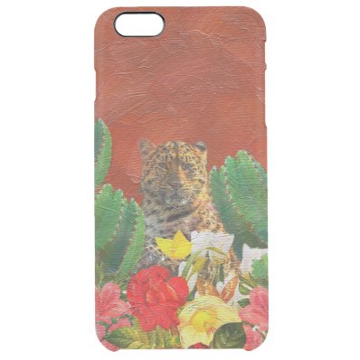 Beautiful Vibrant Tiger Floral Clear iPhone 6 Plus Case