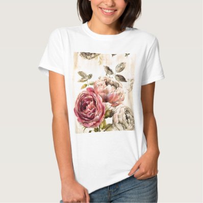 Beautiful Victorian Floral Painting T-shirt
