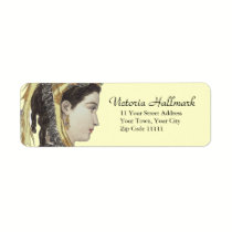 Beautiful Victorian Lady in Profile labels