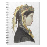 Beautiful Victorian Woman in Profile Spiral Note Books