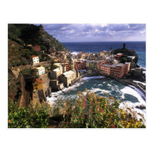 Beautiful Village of Vernazza in the Cinque Post Card