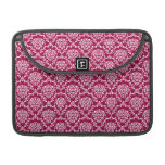 Beautiful vintage Art Nouveau floral red pattern macbook sleeves