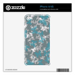Beautiful vintage blue rustic butterflies pattern skins