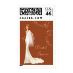 Beautiful Vintage Bridal Shower Postage Stamps