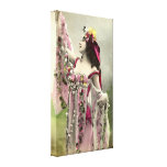 Beautiful Vintage Flower Goddess Wrapped Canvas Gallery Wrap Canvas