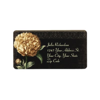 beautiful vintage flower wedding address labels