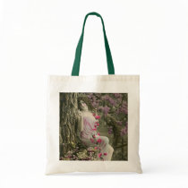 Beautiful Vintage Forrest Flower Goddess Tote Bag