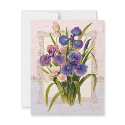 Beautiful Vintage Japanese Irises Invitations by BotanicalGardens