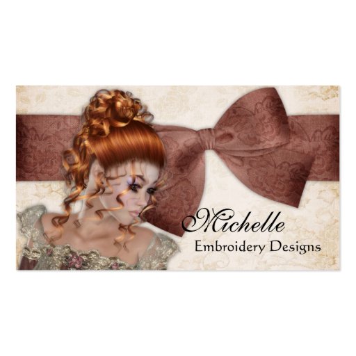 Beautiful Vintage Lady 2 Business Cards (front side)