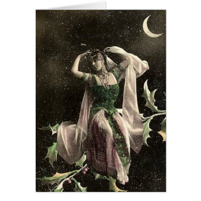 Beautiful Vintage Moon Bather Greeting Cards by ArtisticFootprints