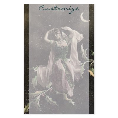 Beautiful Vintage Moon Bather Stationery by ArtisticFootprints