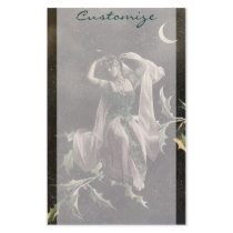 Beautiful Vintage Moon Bather Stationery