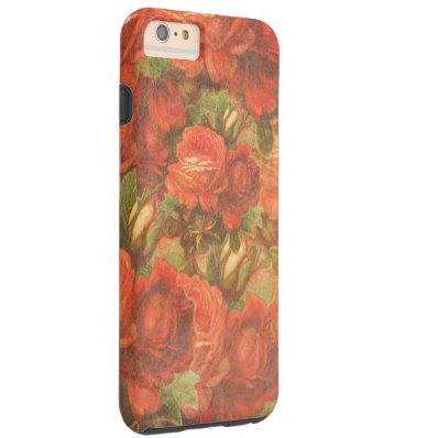 Beautiful Vintage Roses Gunge Tough iPhone 6 Plus Case