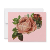 Beautiful Vintage Roses Personalized Invitation