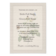 beautiful vintage  white rose flowers wedding personalized announcement