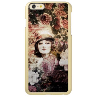 Beautiful Vintage Woman Flower Abstract Incipio Feather® Shine iPhone 6 Plus Case