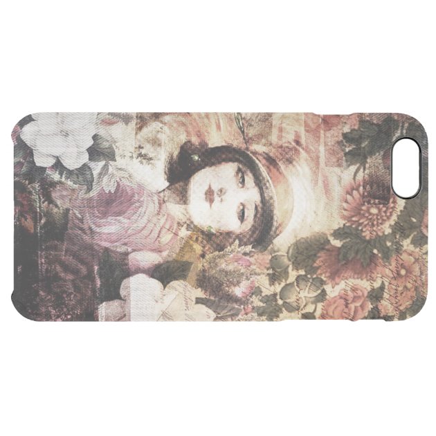 Beautiful Vintage Woman Flower Abstract Uncommon Clearlyâ„¢ Deflector iPhone 6 Plus Case-5