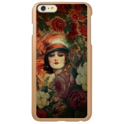 Beautiful Vintage Woman Flower Garden Incipio Feather® Shine iPhone 6 Plus Case
