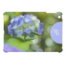 Beautiful Violet Hydrangea Green Leaf Bokeh Lights Case For The iPad Mini