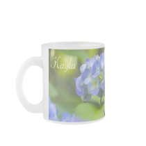 Beautiful Violet Hydrangea Green Leaf Bokeh Lights Coffee Mug