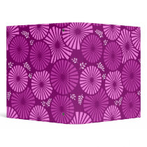 Beautiful, violet retro floral Binder