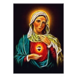 Beautiful Virgin Mary Sacred Heart Personalized Invite