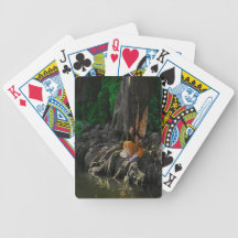 Beautiful Water Fairy in Orange Playing Cards