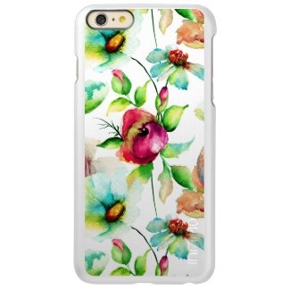 Beautiful Watercolor Colorful Flowers Illustration Incipio Feather® Shine iPhone 6 Plus Case