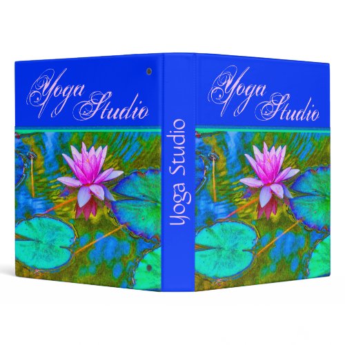 Beautiful Pink Waterlily Blossom – Notebook Binder for Yoga Studio, Beauty Salon, or Spa
