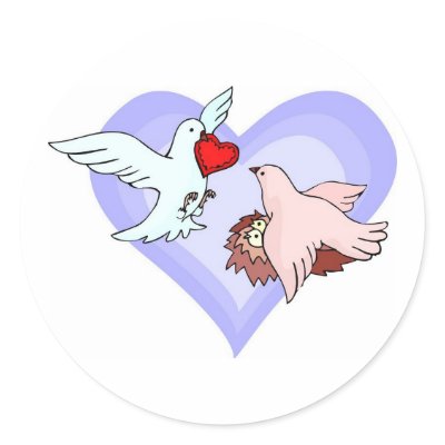 Beautiful Wedding Doves Stickers by TheBridalShop