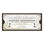 beautiful wedding vintage ticket invitations