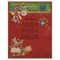 Beautiful, whimsical Christmas design letterhead