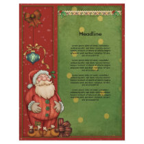 Beautiful, whimsical Christmas design letterhead