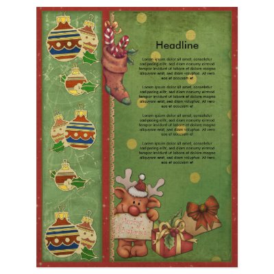 Beautiful, whimsical Christmas design Letterhead Template by Christmas_Store